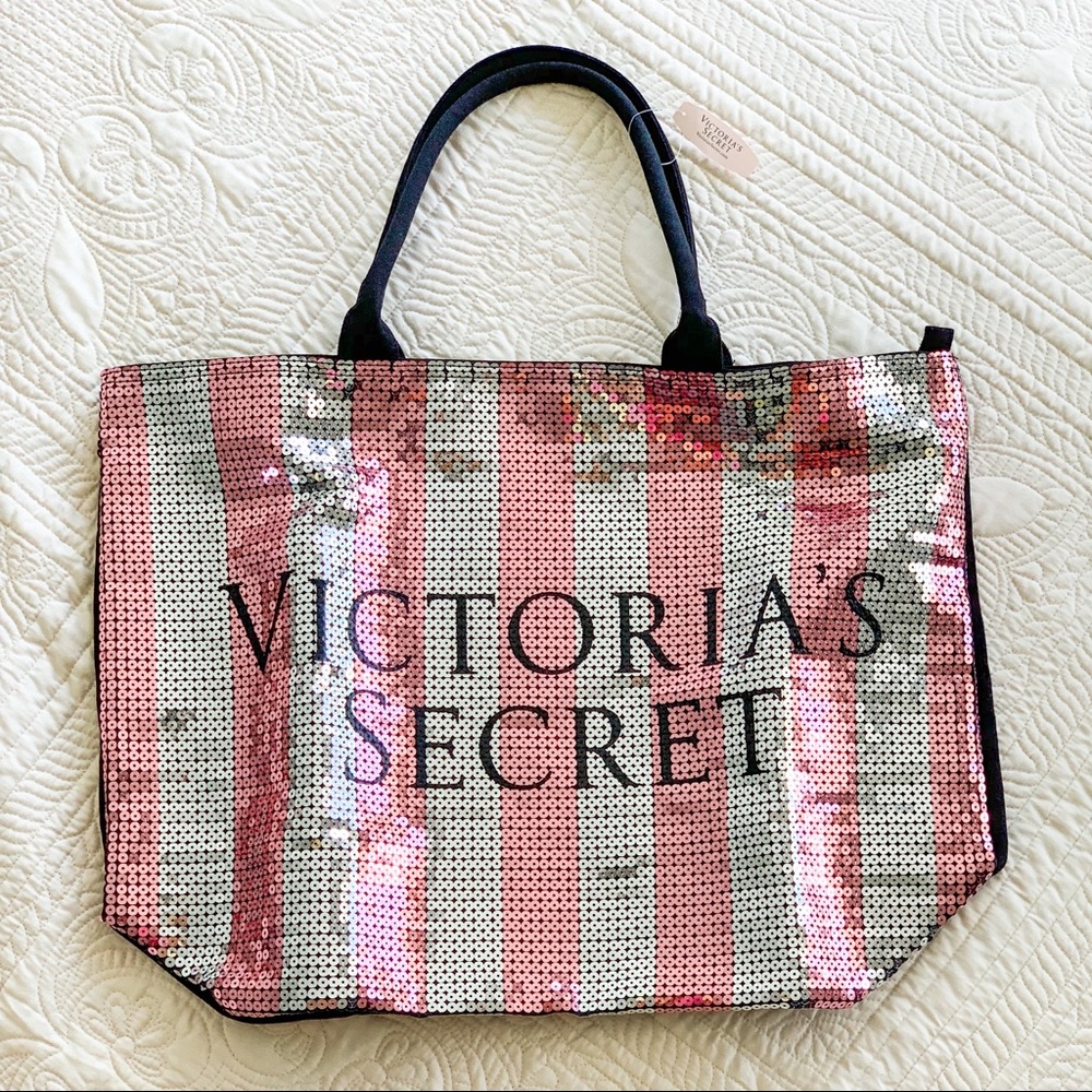 NWT✨ VS Victoria’s Secret Sequin Tote Bag